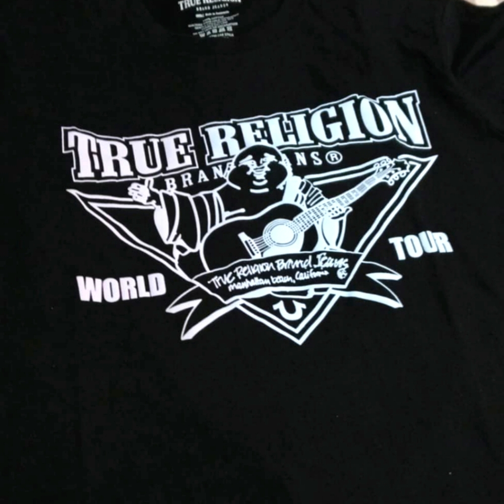 True Religion Black Graphic T-Shirt for Men